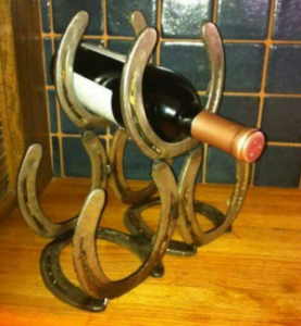 Horseshoe 2 Bottle Wine Rack By: Horseshoe Designs by Travis Blase.