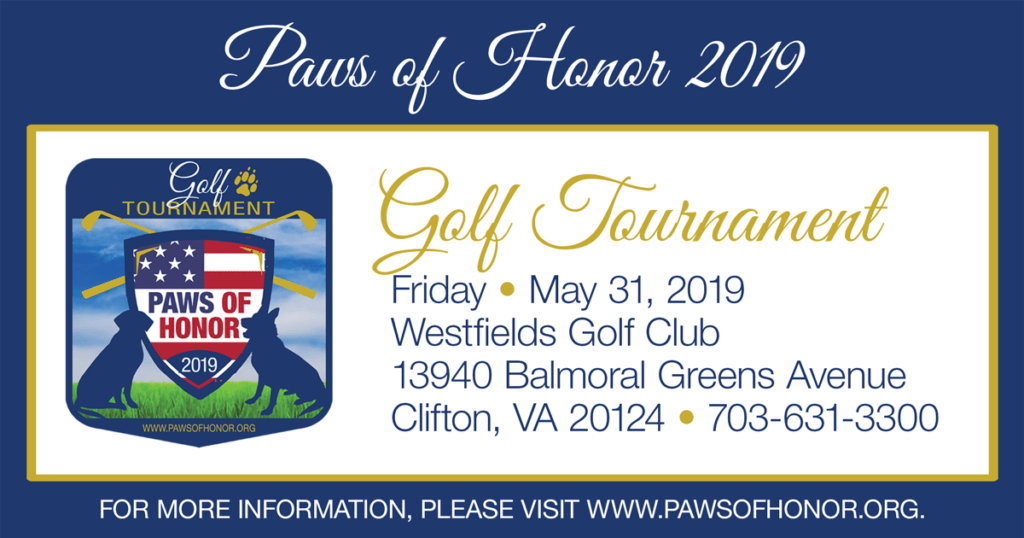 2019 Golf Tournament Paws of Honor